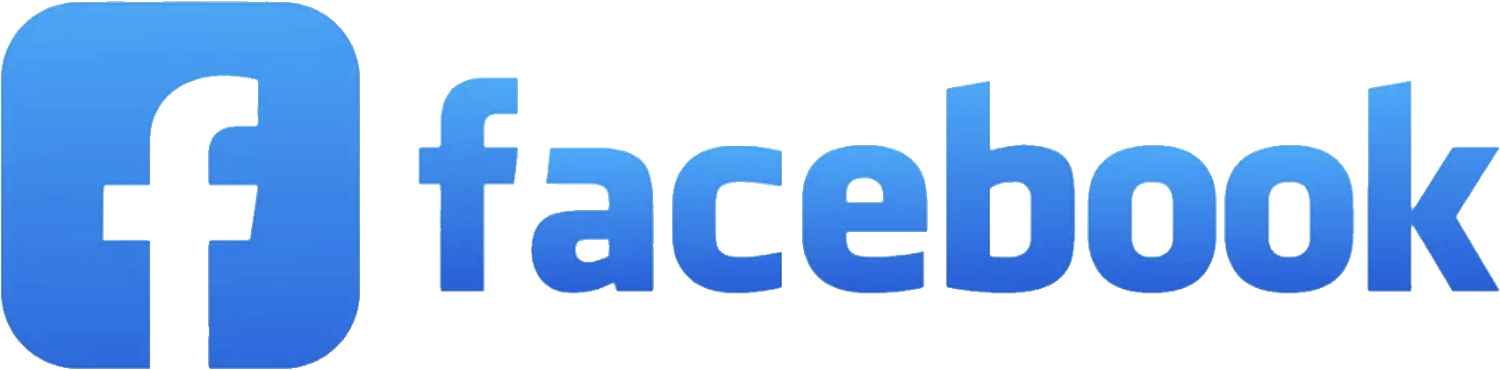 The Facebook wordmark logo in white text on a dark blue rectangular background.