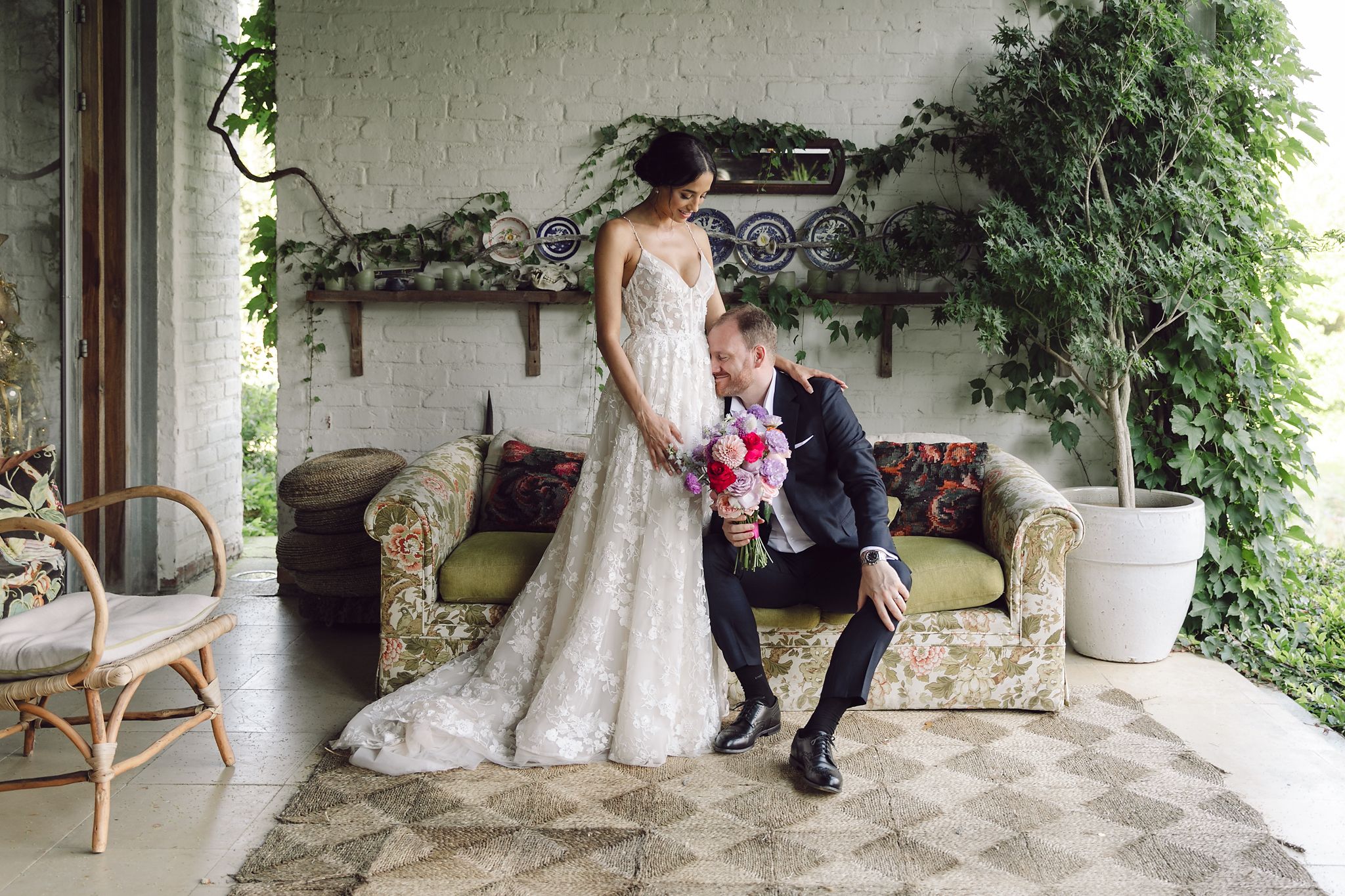 Bride and groom wedding portraits at Johannesdal 1207 in Stellenbosch vineyards