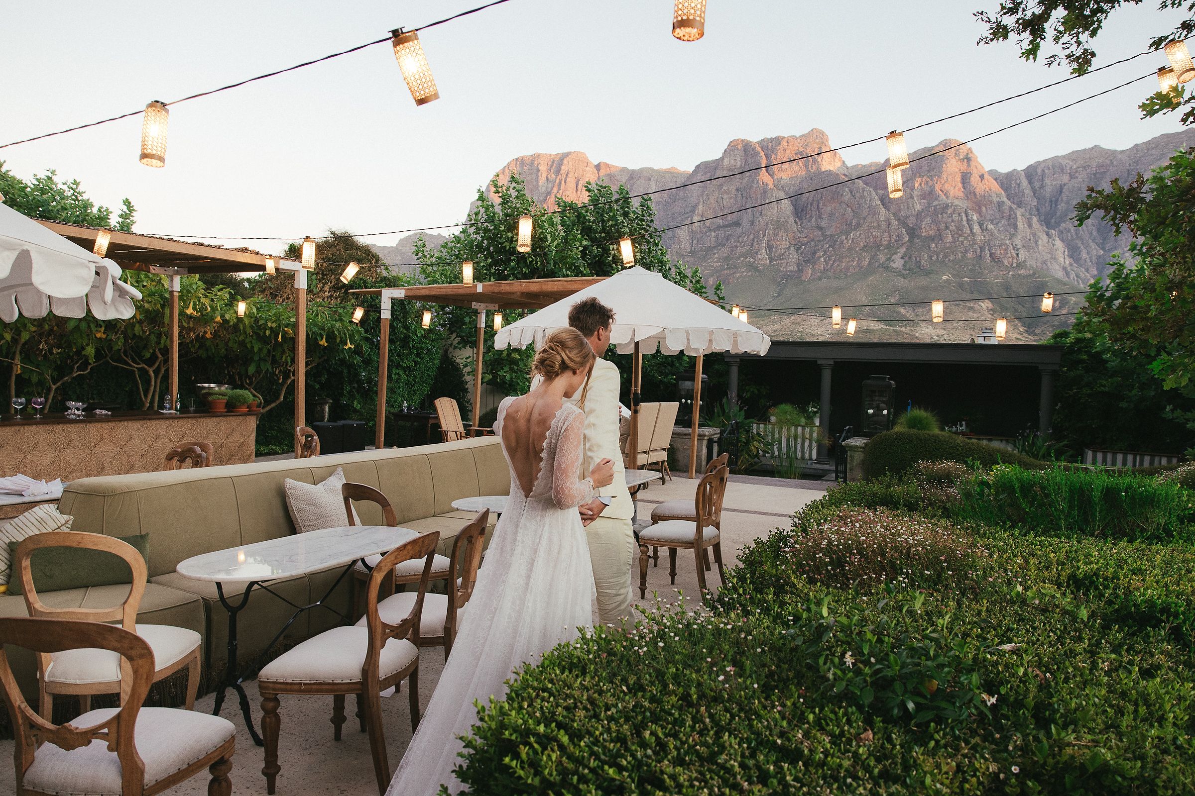 Bride and groom wedding portraits at Johannesdal 1207 in Stellenbosch vineyards