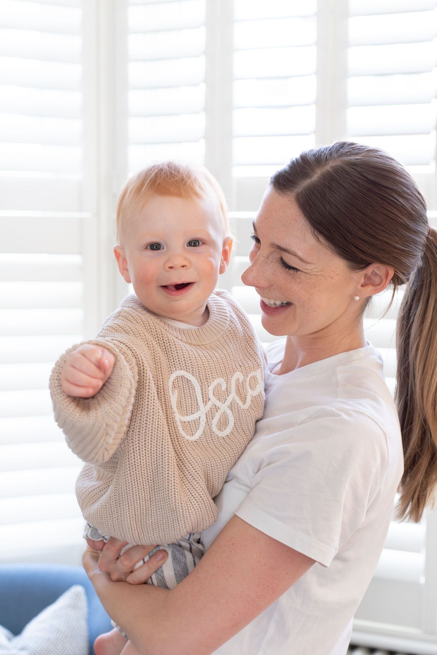 Family milestone photos taken at home by Sarah Shaw Photography