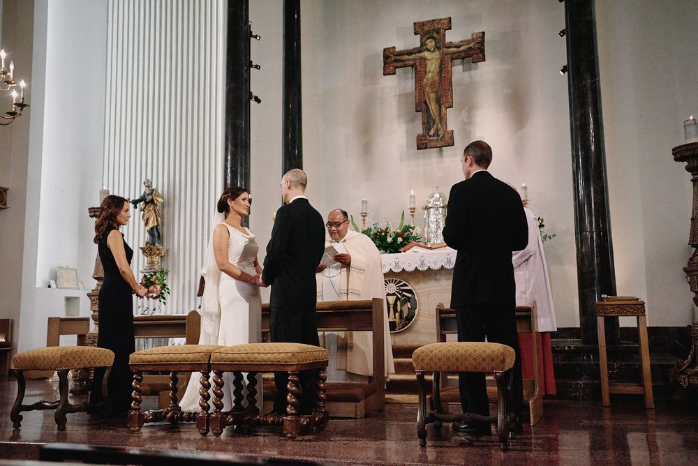 West Hollywood St. Victor Catholic Church wedding photo