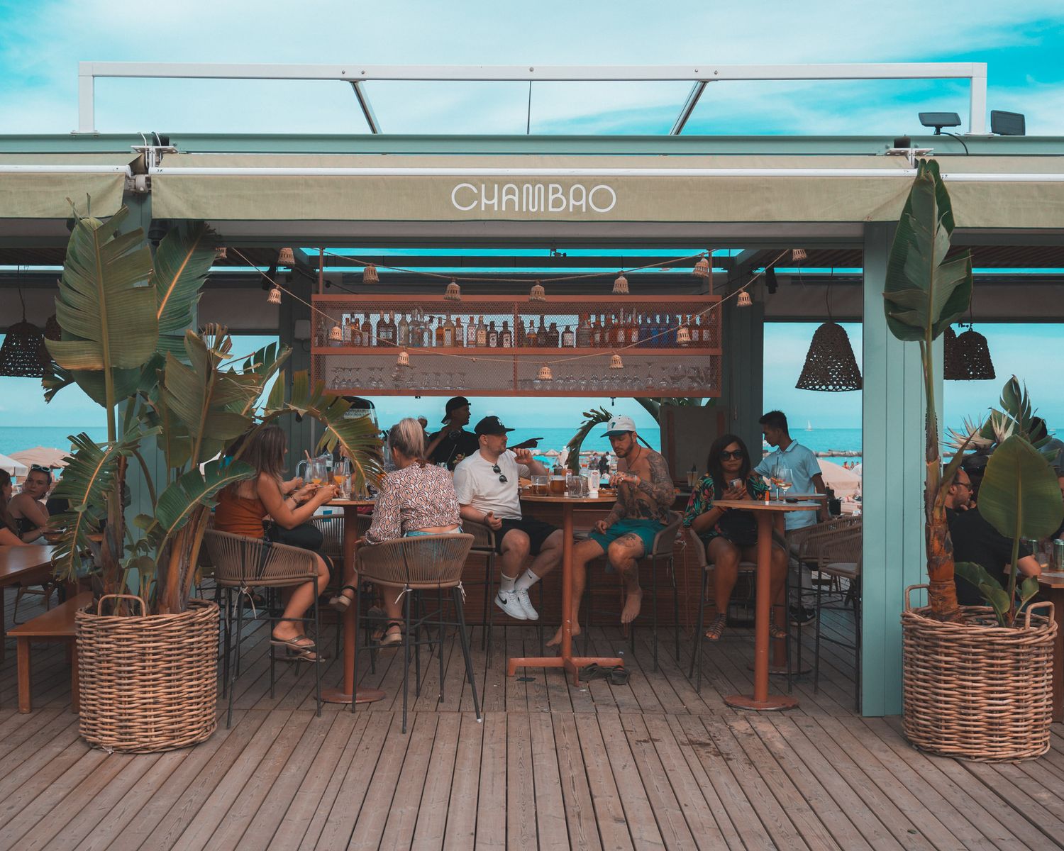 At the bar in Barcelona