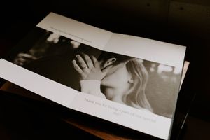 Artistic black and white wedding detail photograph.