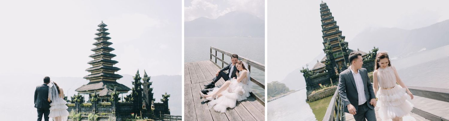 Stunning pre-wedding locations in Kintamani, Bali: Pura Jati Segara ulun danu batur