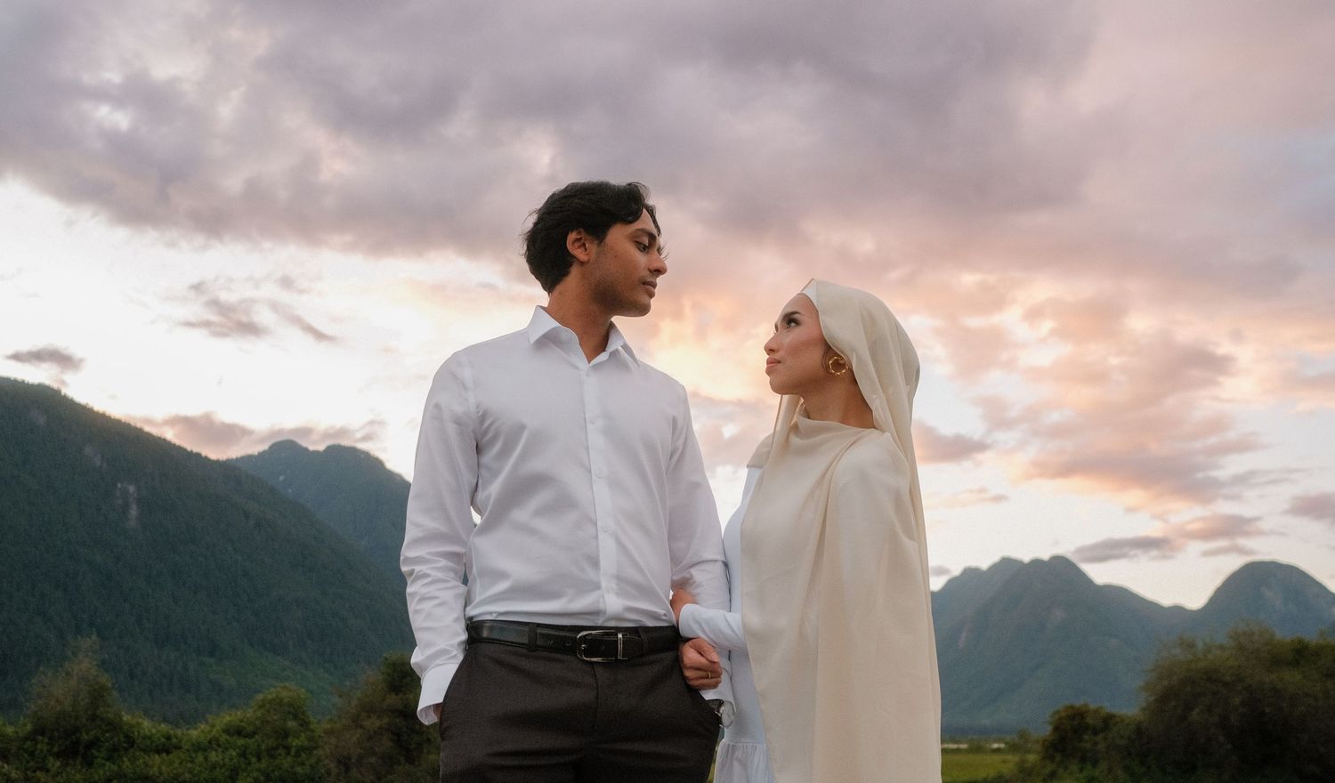 Engagement shoot at Pitt Lake in Vancouver