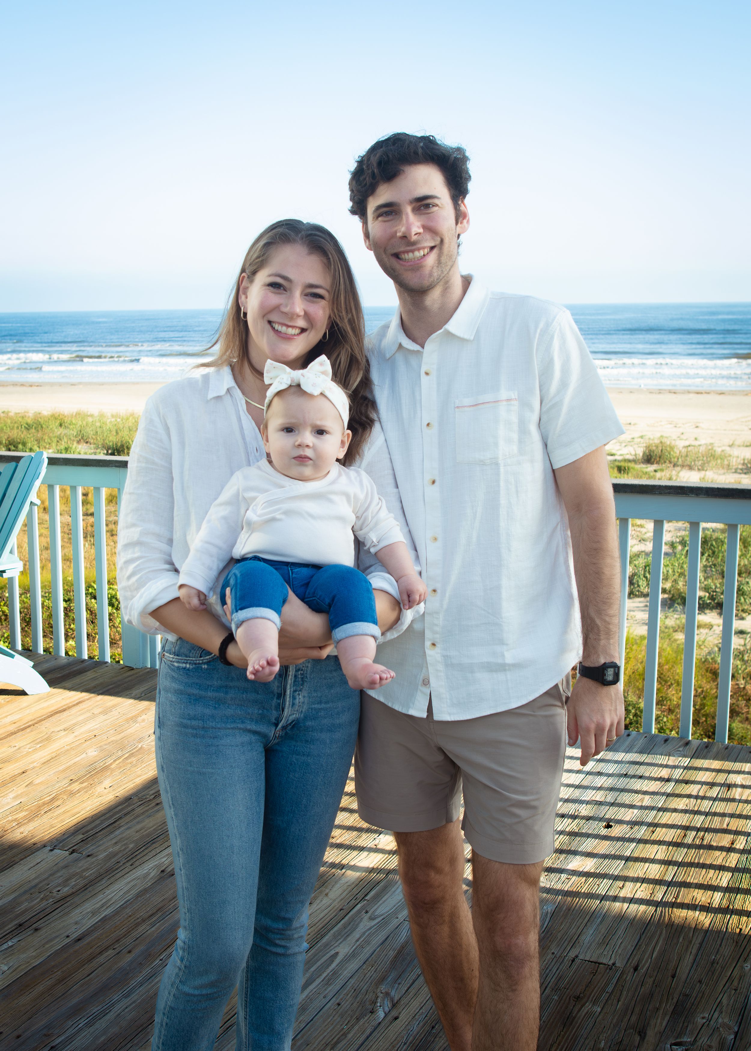 Beach Family in Galveston, Texas