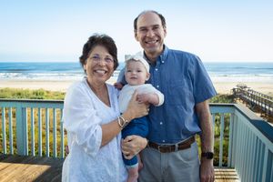 Beach Family in Galveston, Texas