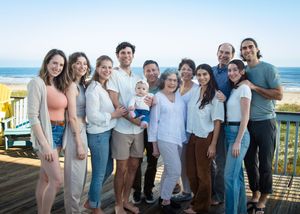 Beach Family in Galveston, Texas