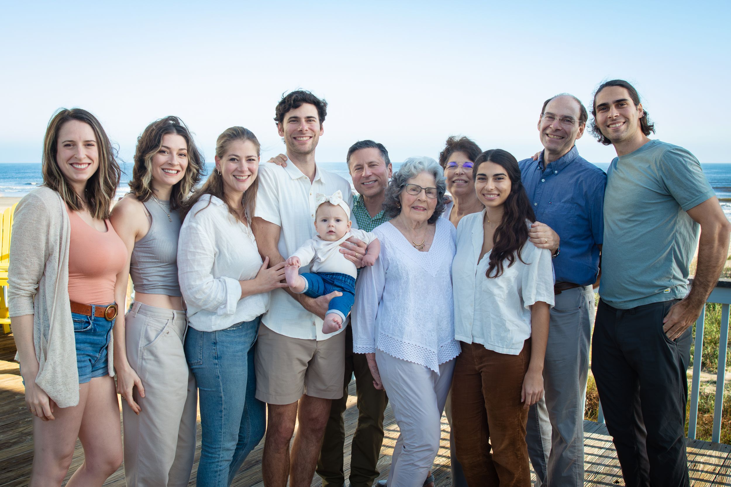 Beach Family in Galveston, Texas
