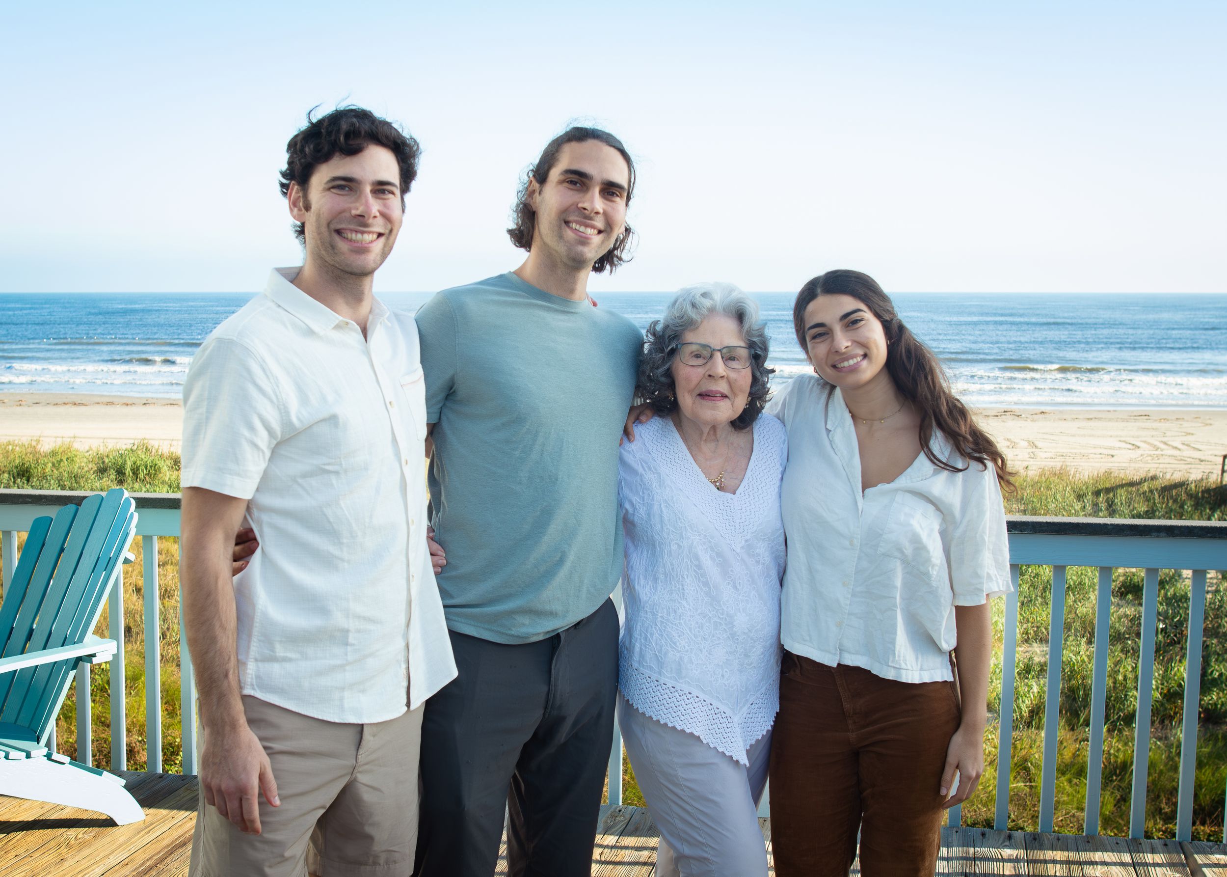 Beach Family in Galveston, Texas