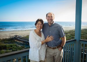 Beach Family in Galveston, Texas