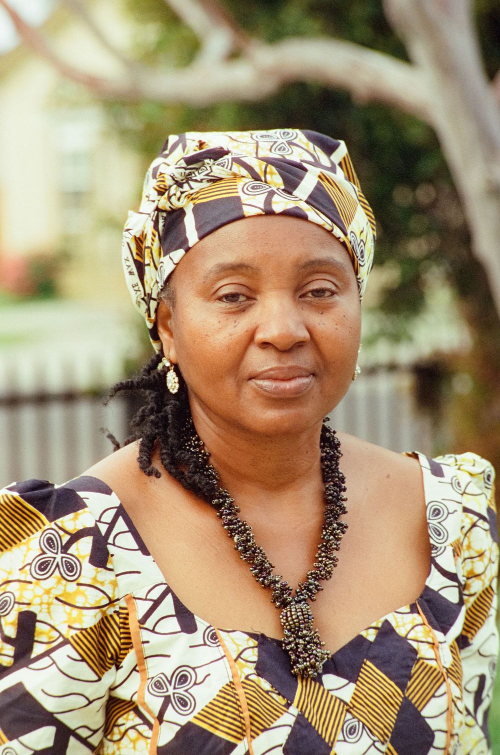 A portrait of a subject made with medium format film