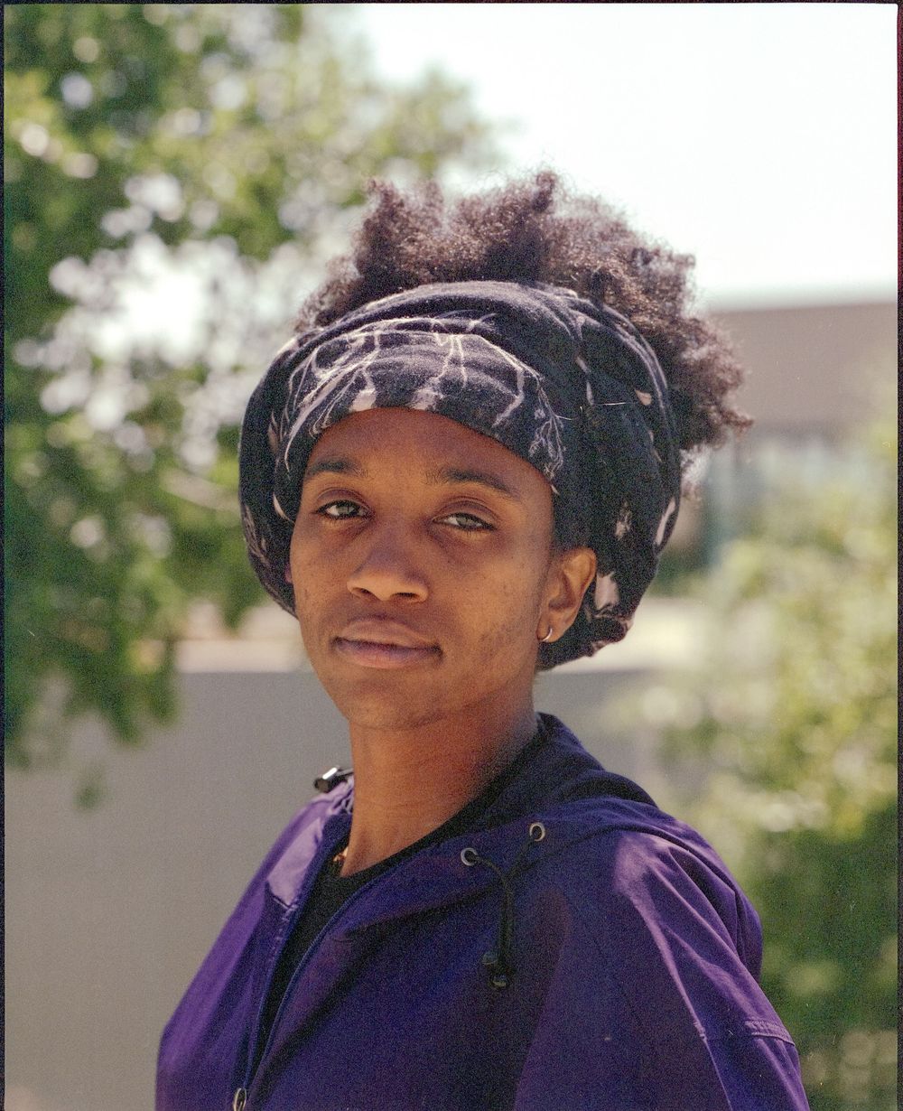 A portrait of a subject made with medium format film