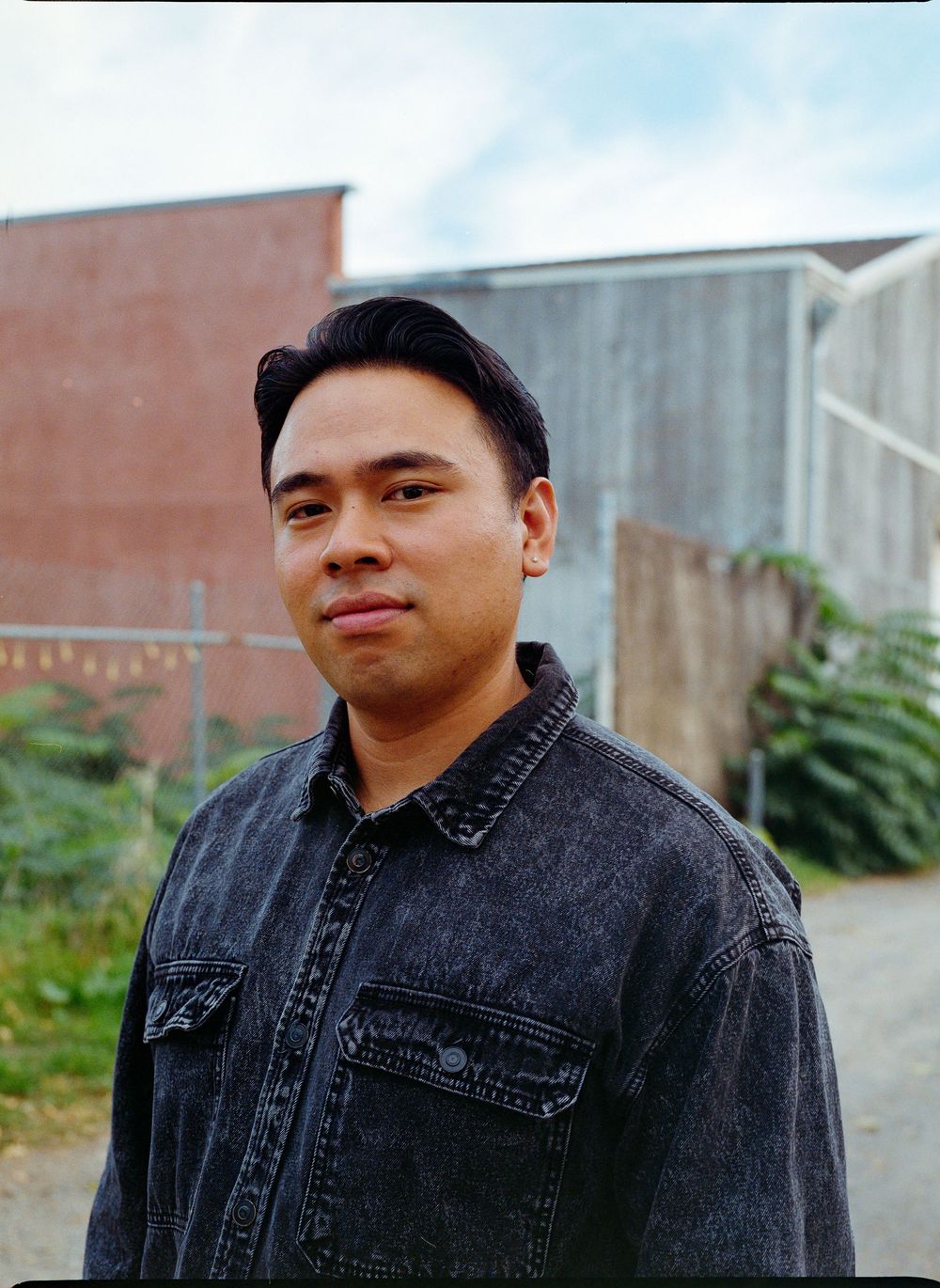A portrait of a subject made with medium format film