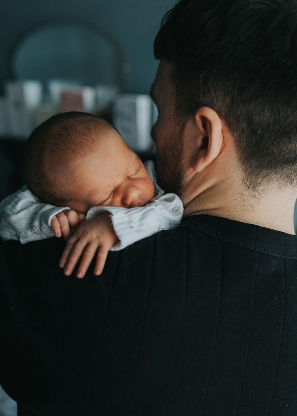 At home newborn photography session newborn baby