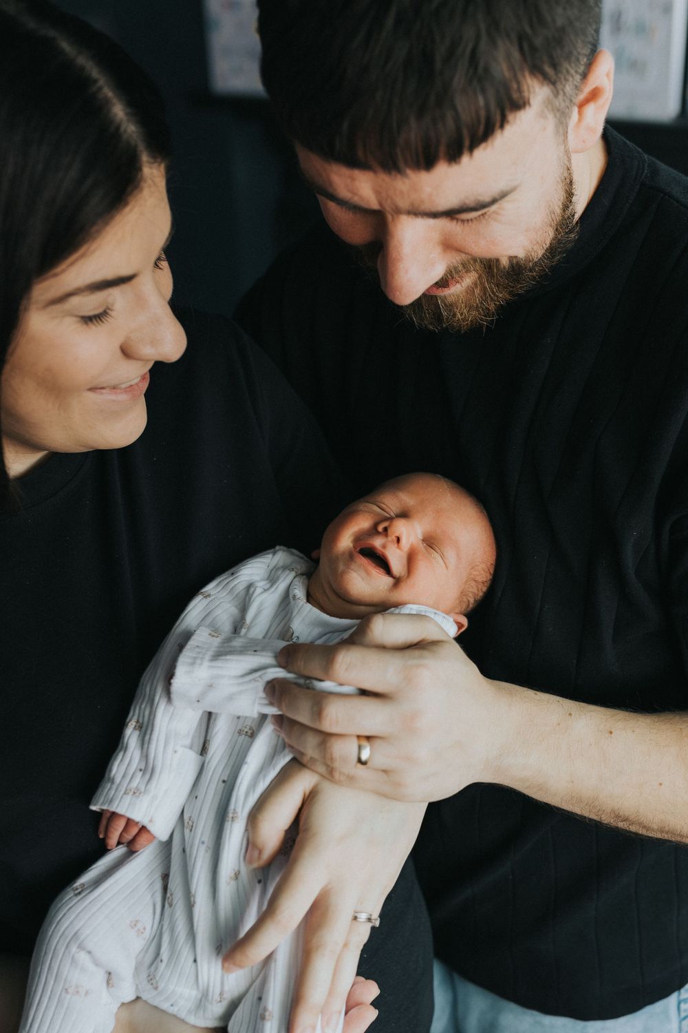 At home newborn photography session newborn baby