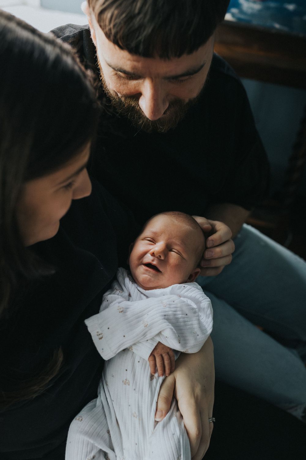 At home newborn photography session newborn baby