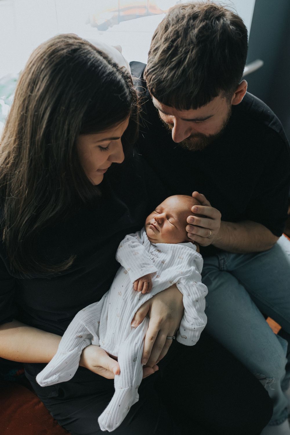 At home newborn photography session newborn baby