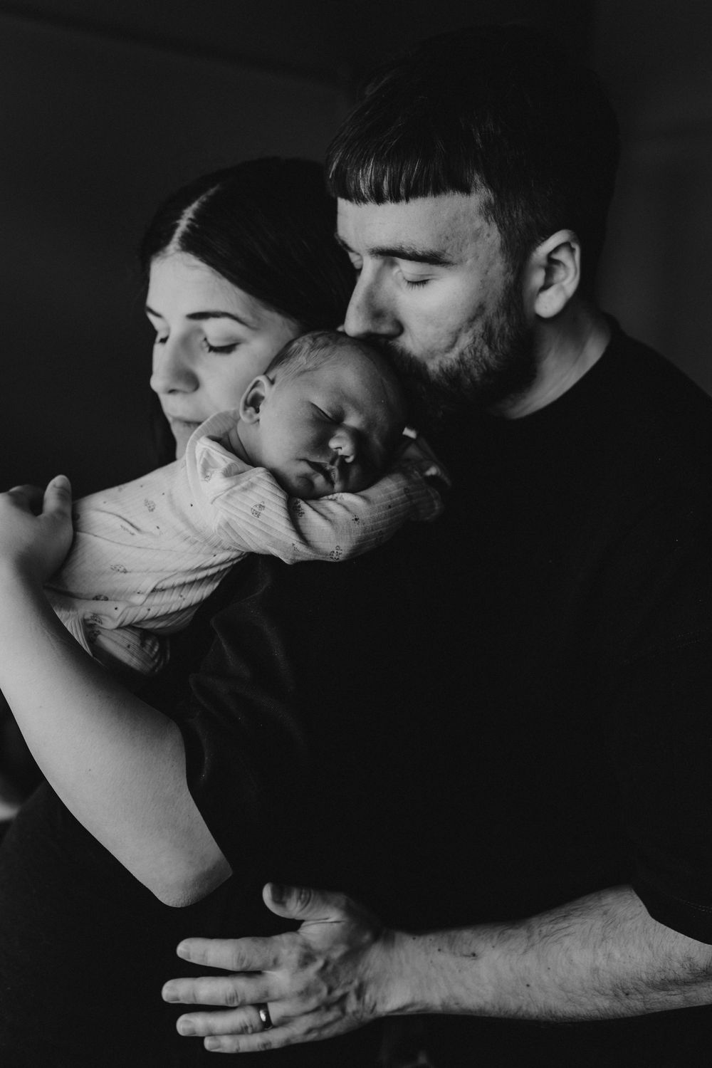 At home newborn photography session newborn baby