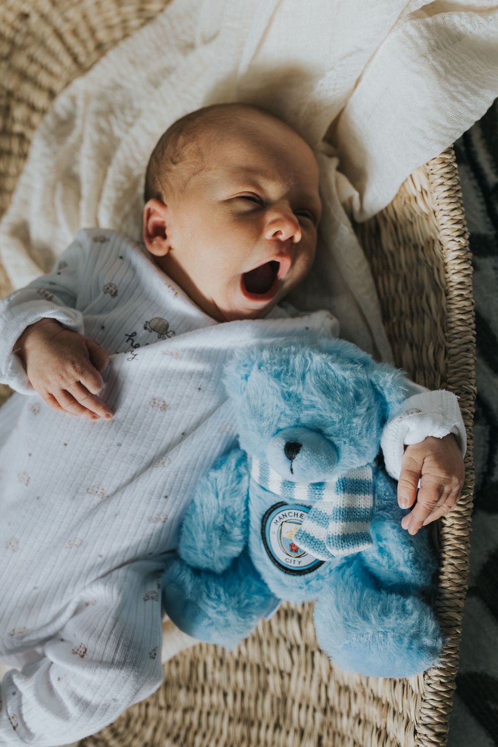 At home newborn photography session newborn baby basket