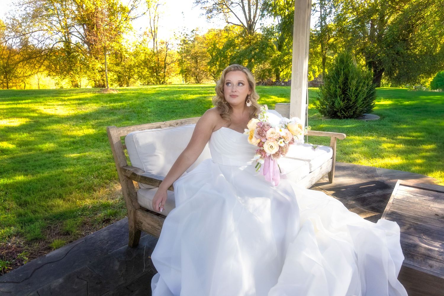 beautiful bride before her wedding