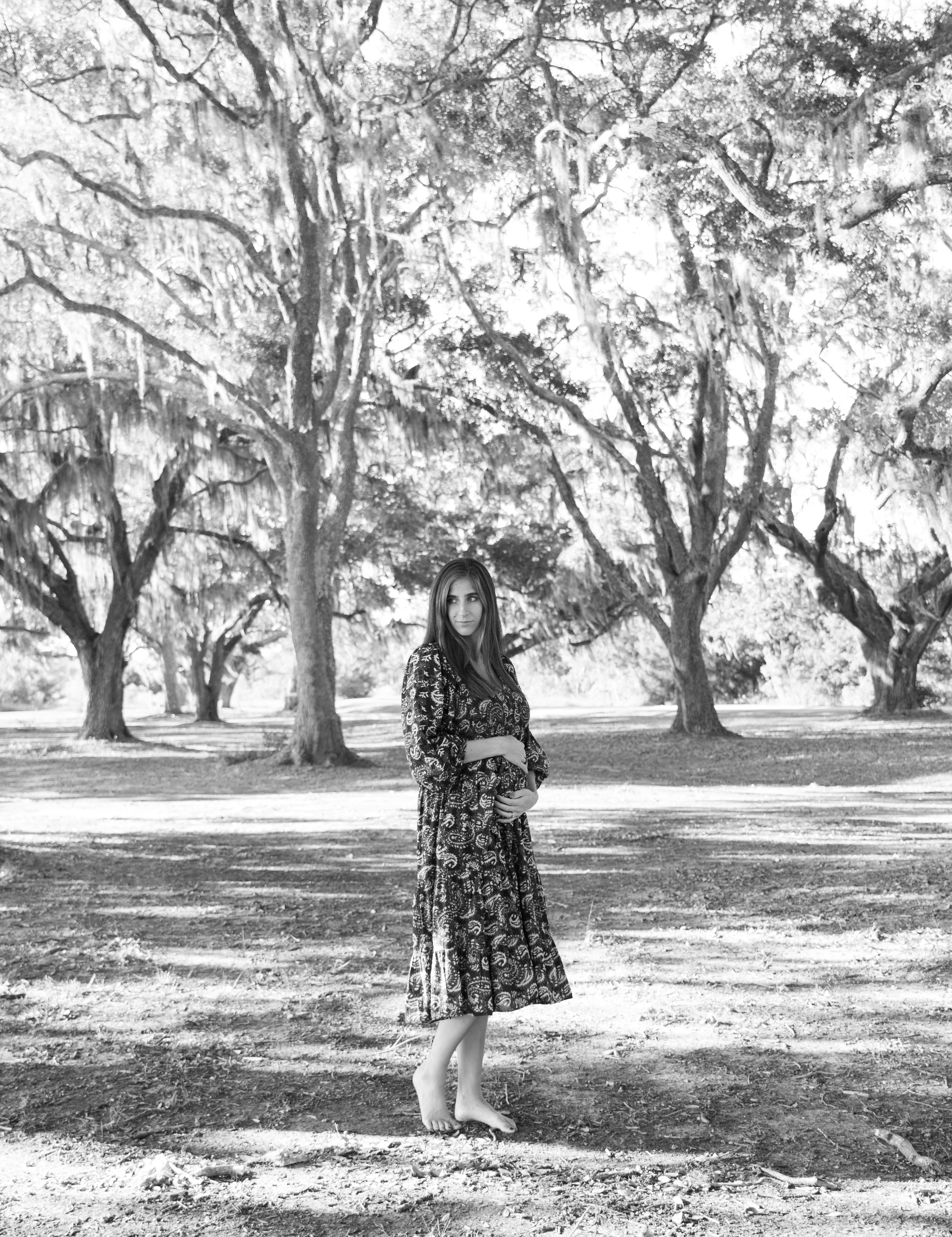Maternity Portrait Black and White