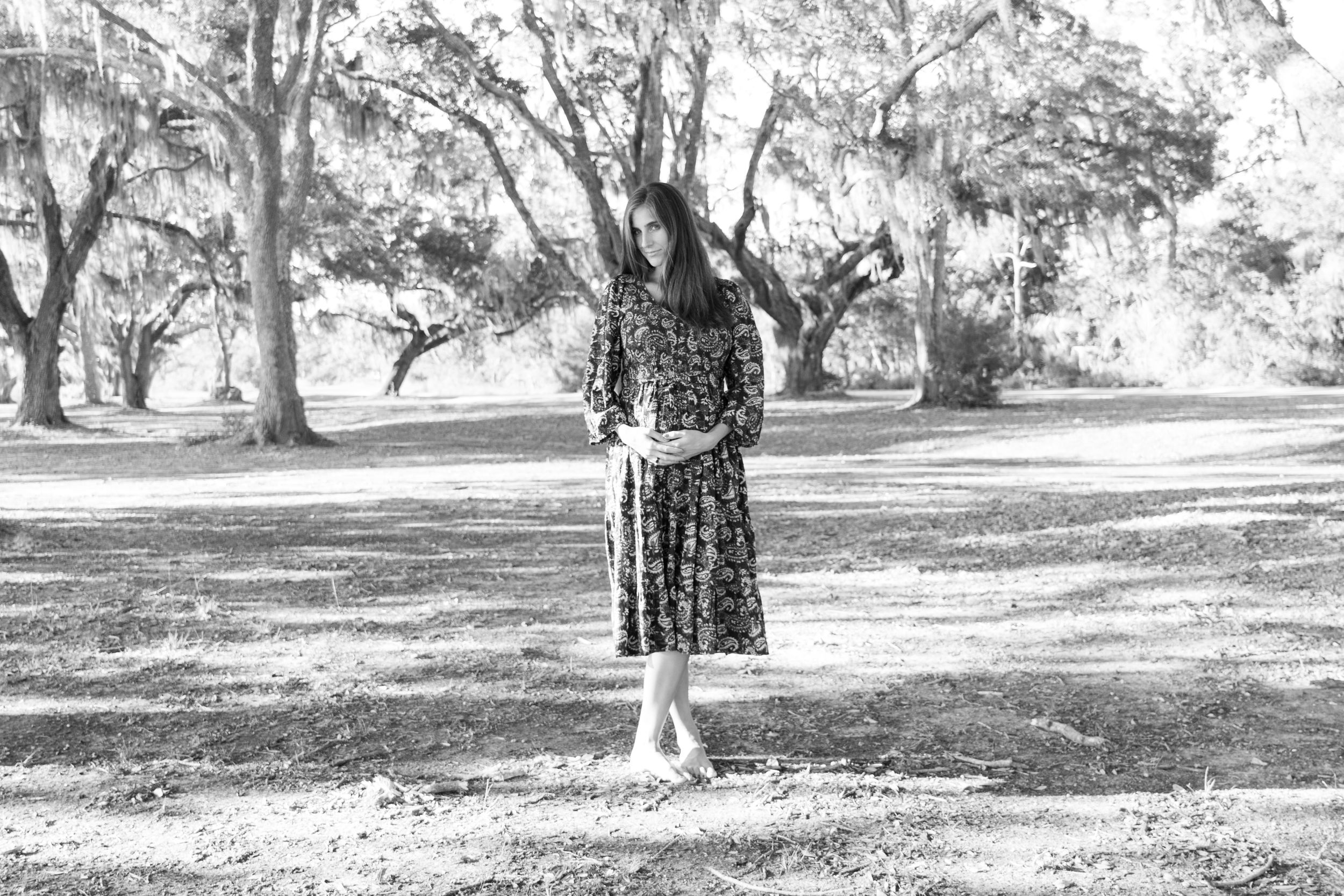 Maternity Portrait Black and White