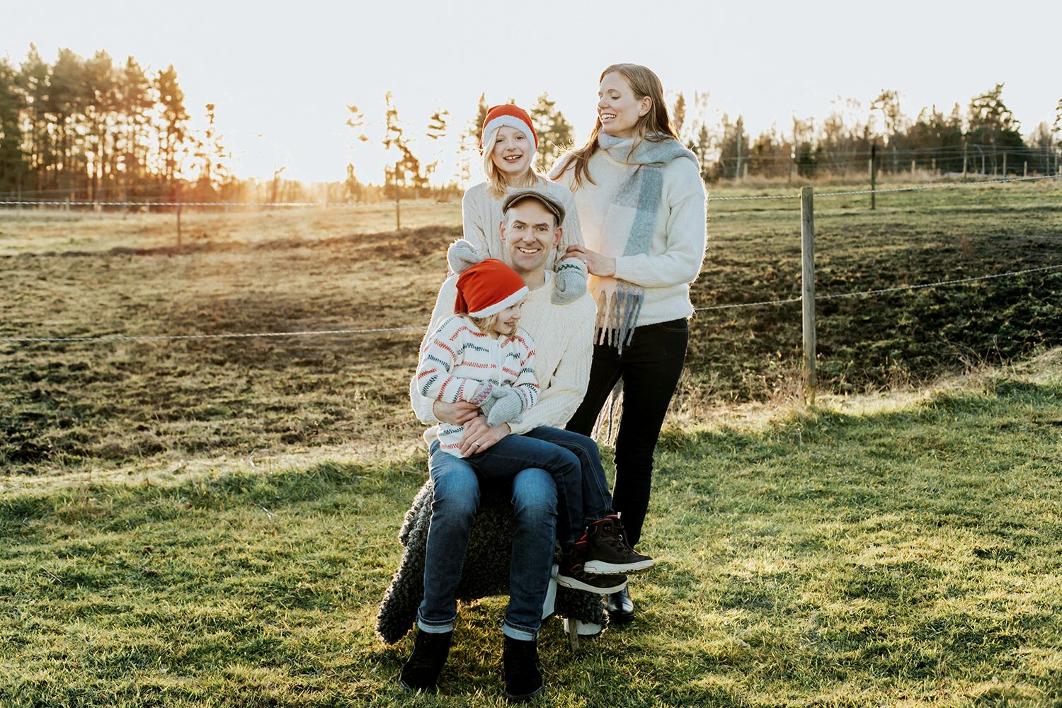 Familjefotografering i Säffle. Fotograf Rebecca Nordin. Julkort.