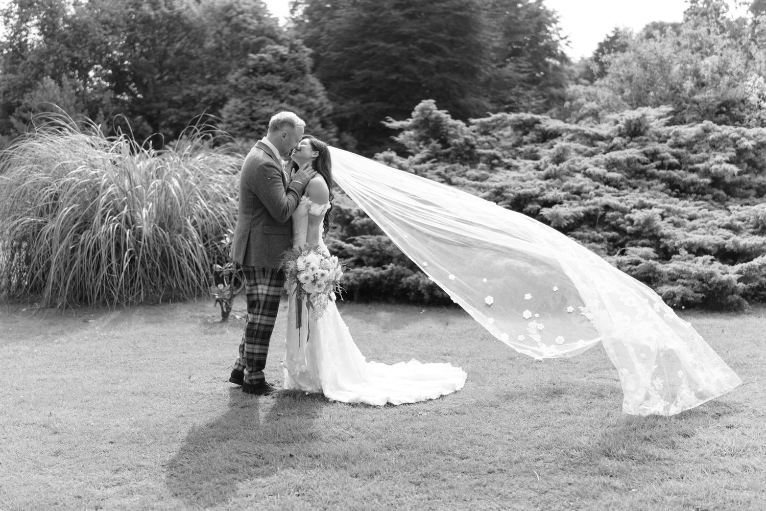 Romantic candid wedding photography