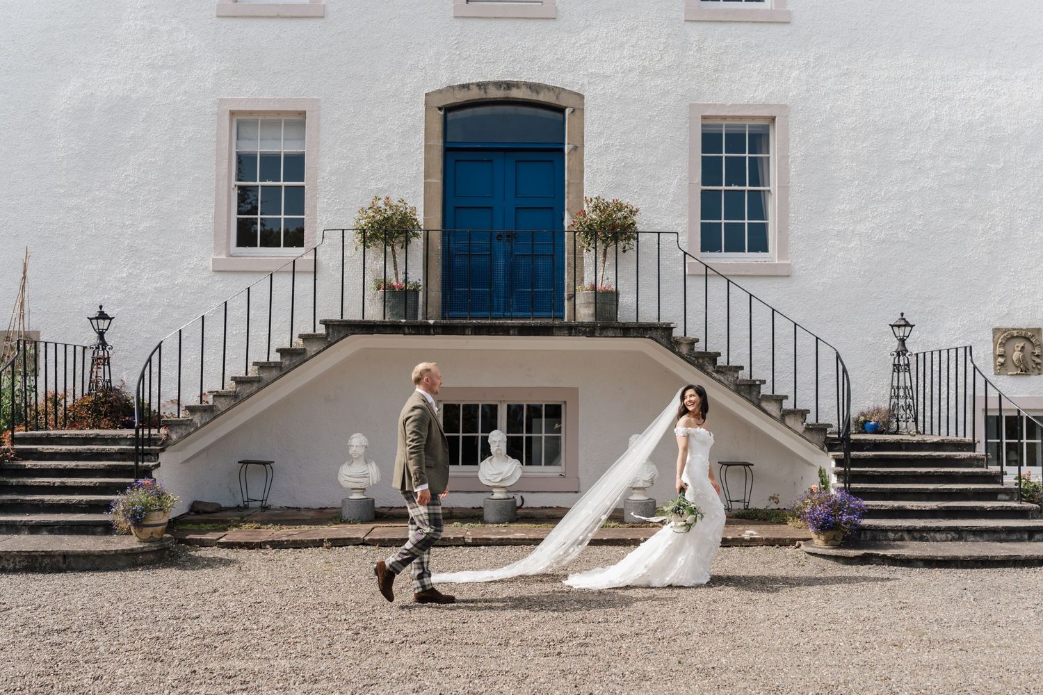 Romantic candid wedding photography