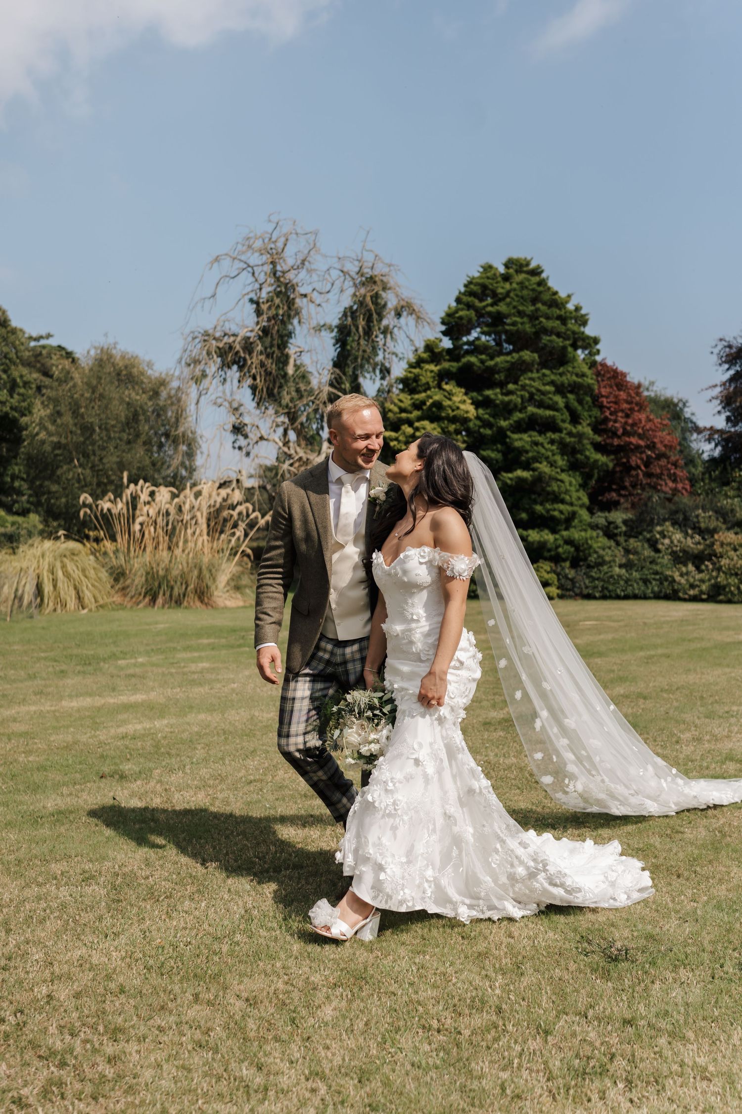 Romantic candid wedding photography