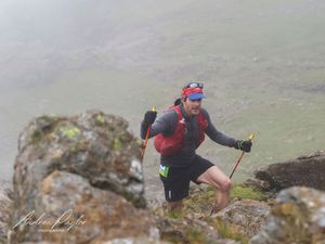 Sky Runner ascending Scafell Pike