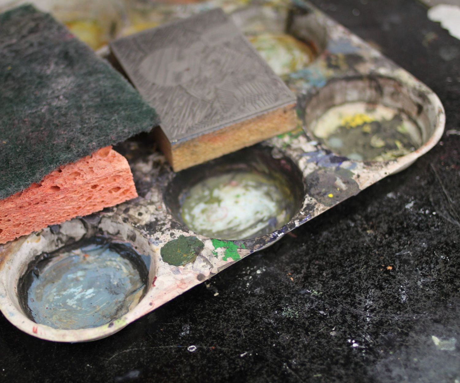 messy art supplies