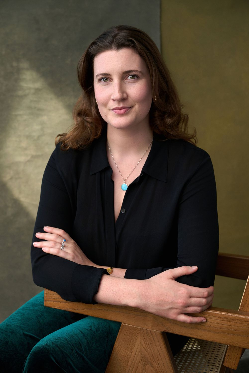 Studio portrait of author Maggie LIttlejohn