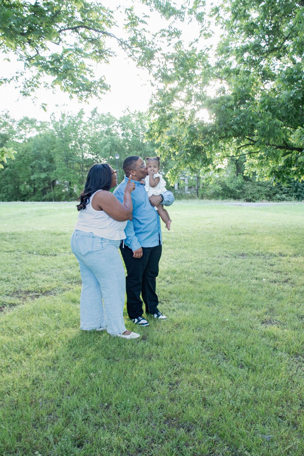 family in a park