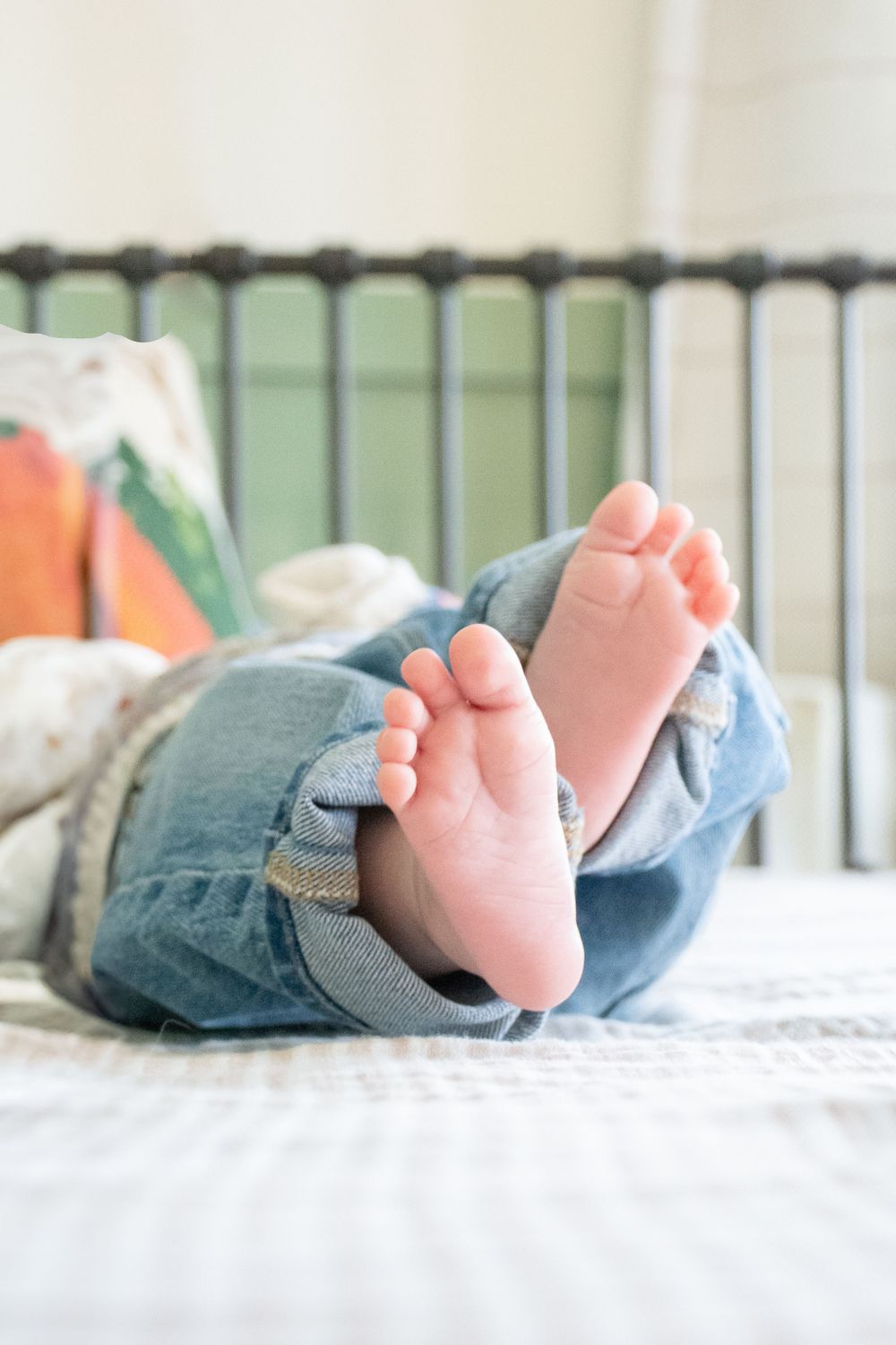 baby in a crib