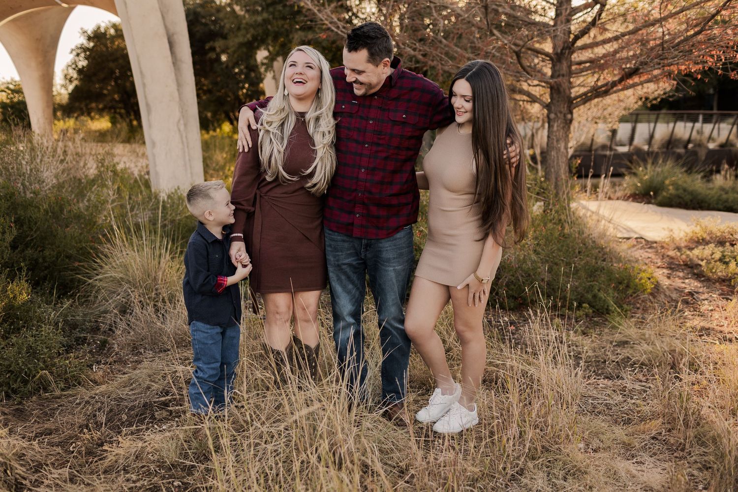 Outdoor family portrait session in San Antonio by best San Antonio Photographer
