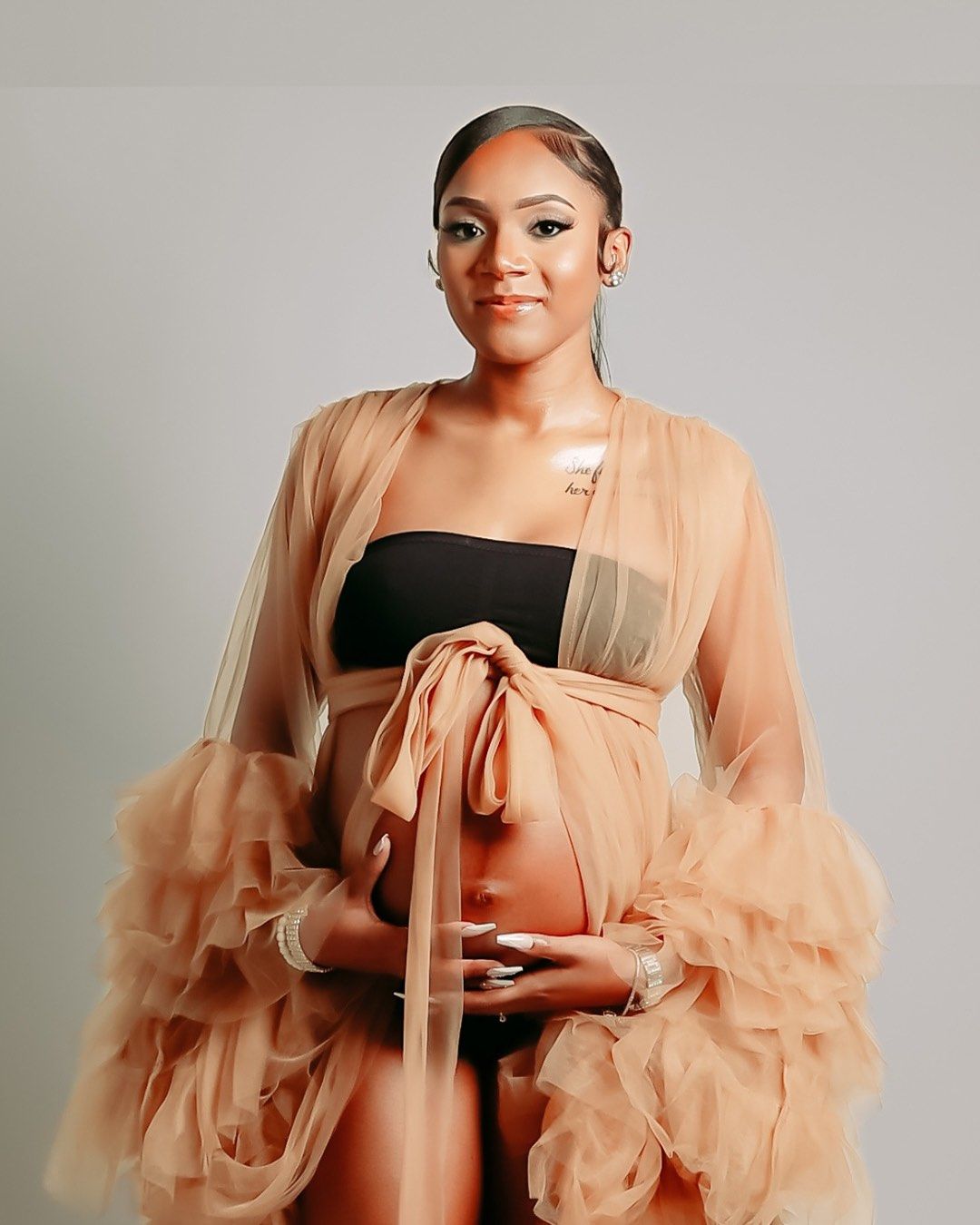 Maternity studio photography session in Charlotte NC by GEarlePhotography