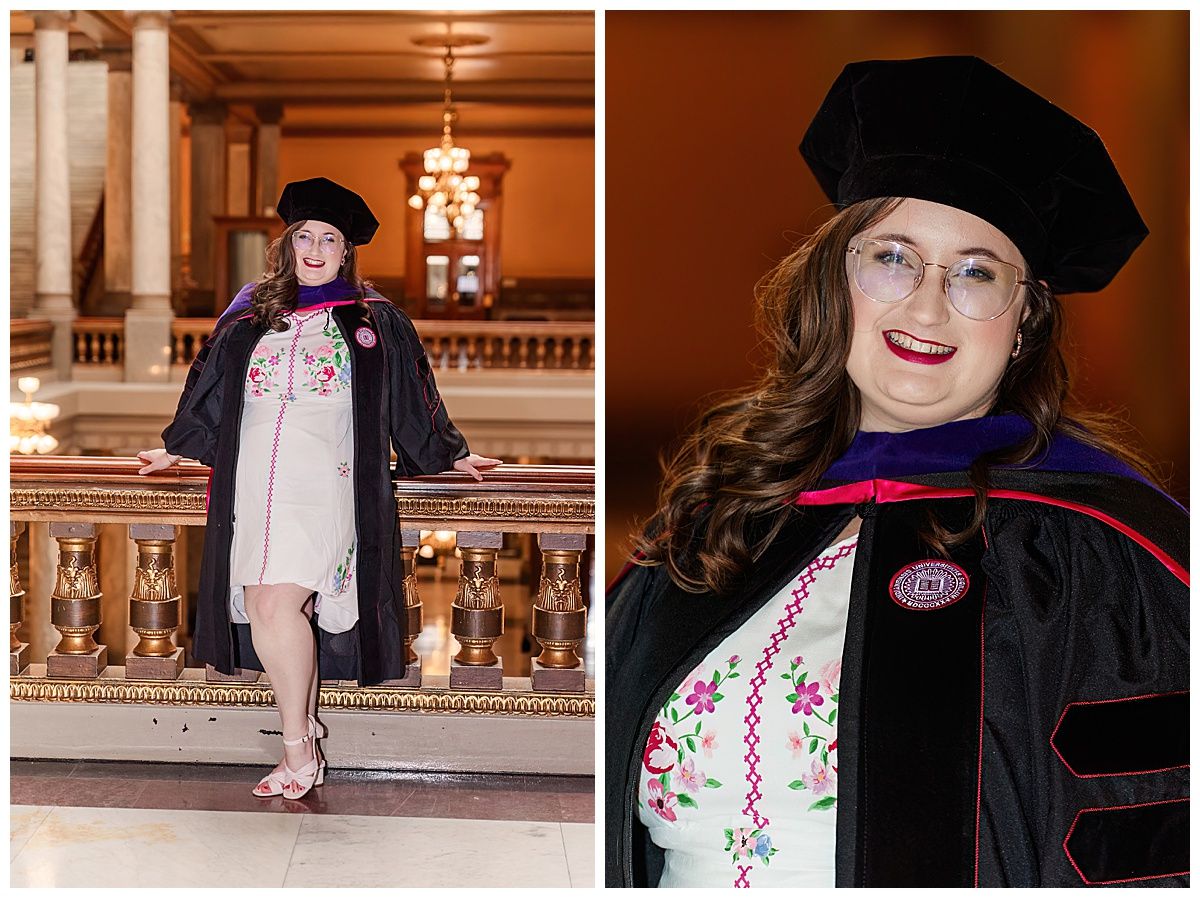 Graduation portraits in the Indiana Statehouse