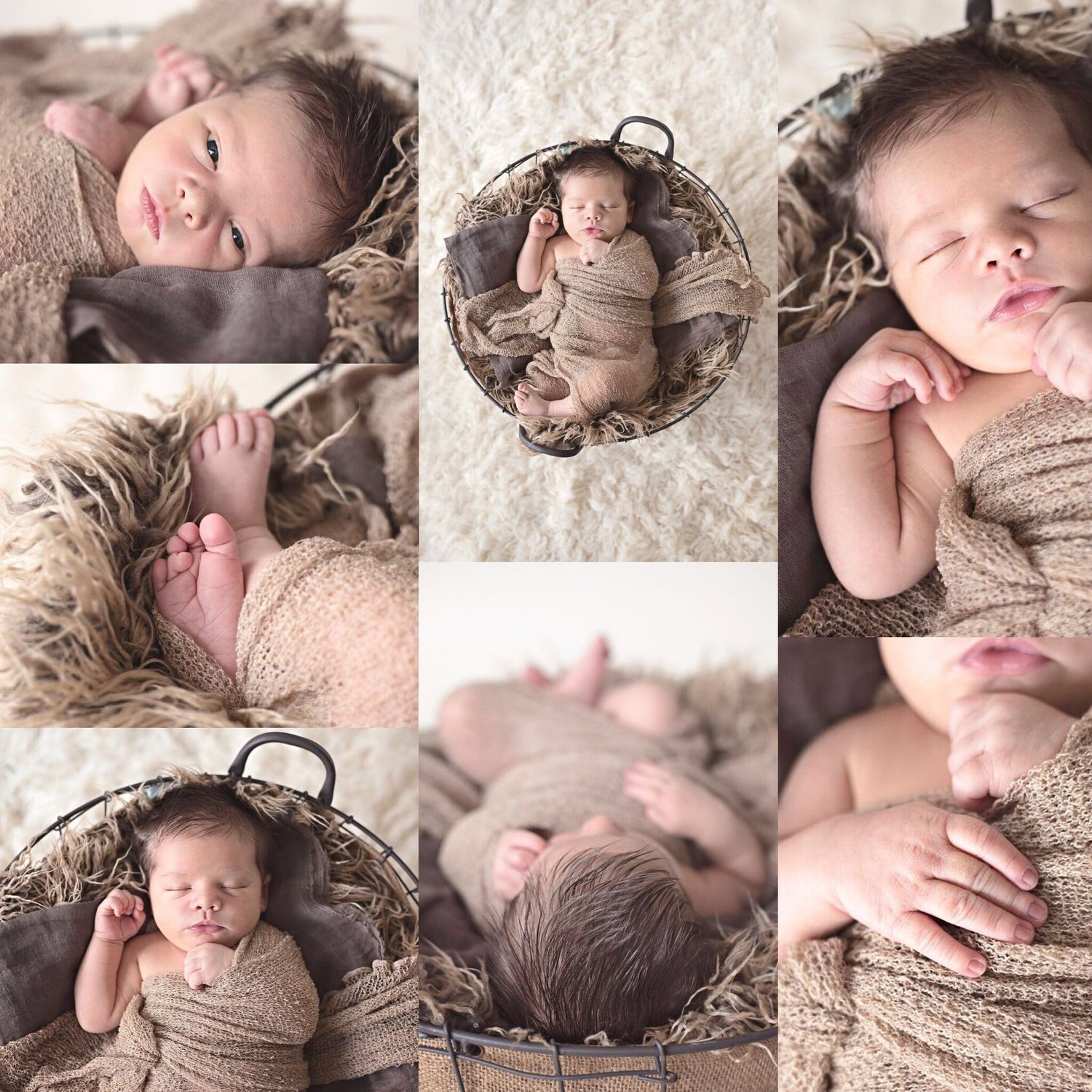 Newborn photos with neutral tones and textures focused on baby details near Harrisburg PA in Dauphin County.