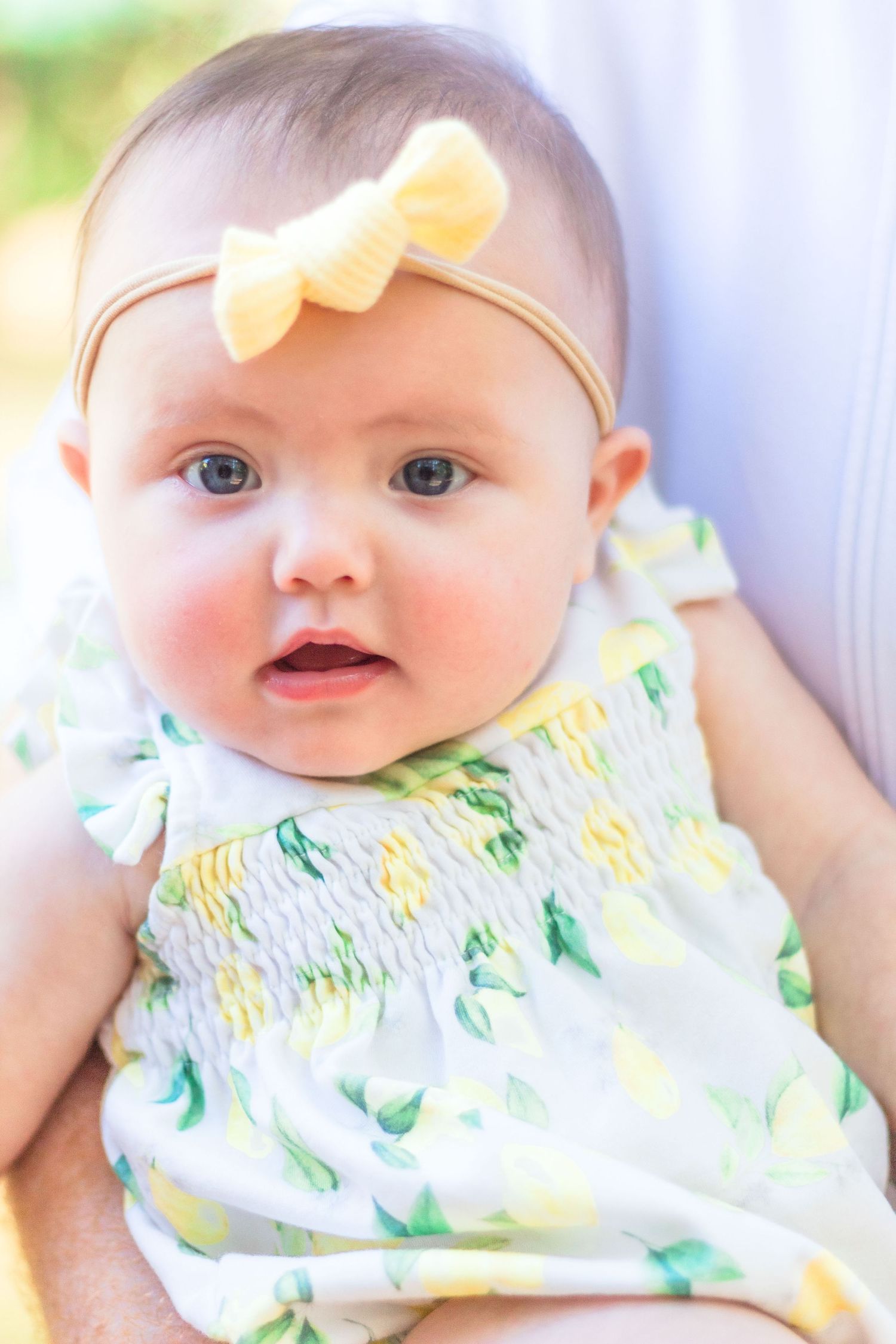 baby looking directly at camera