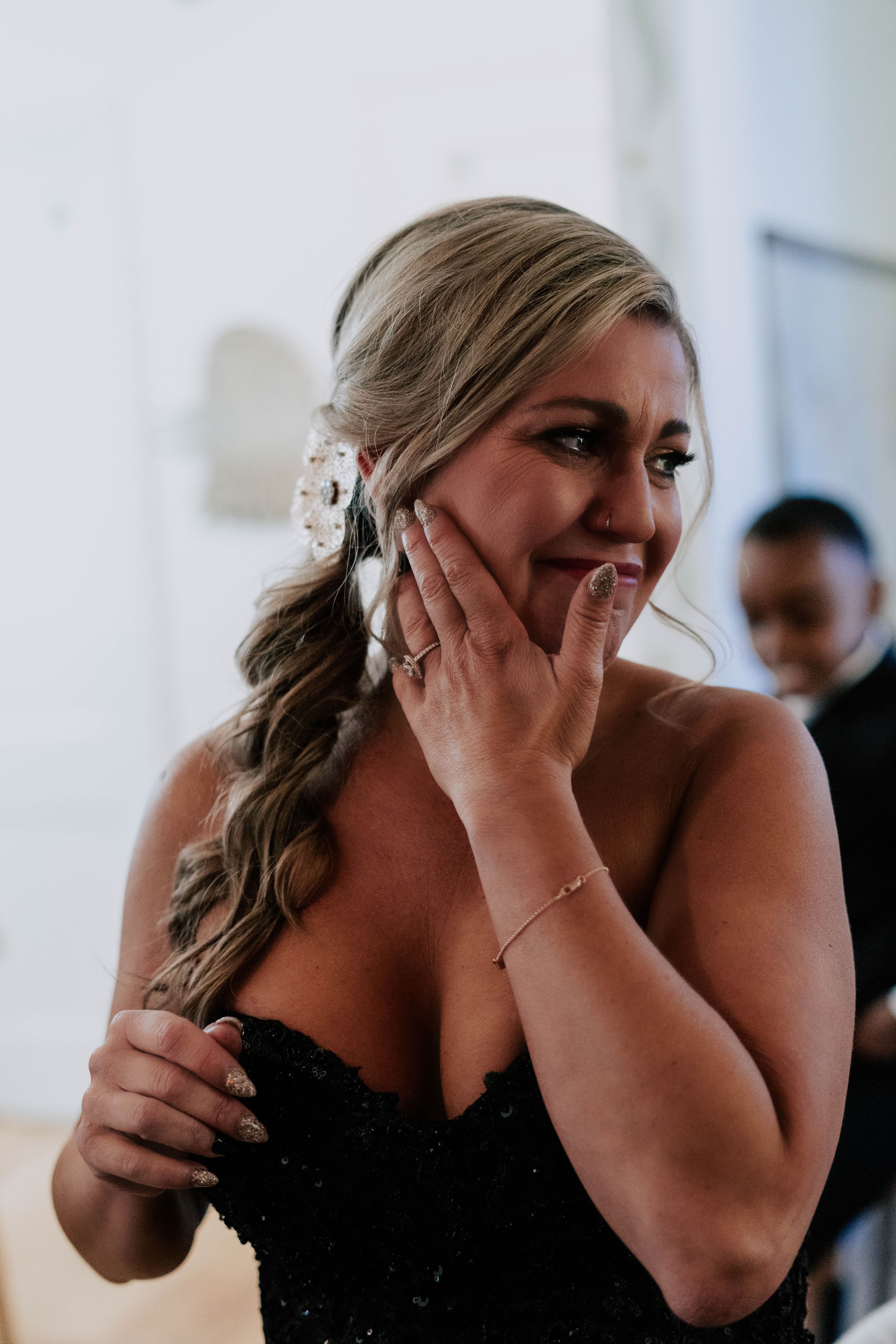 bride getting emotional