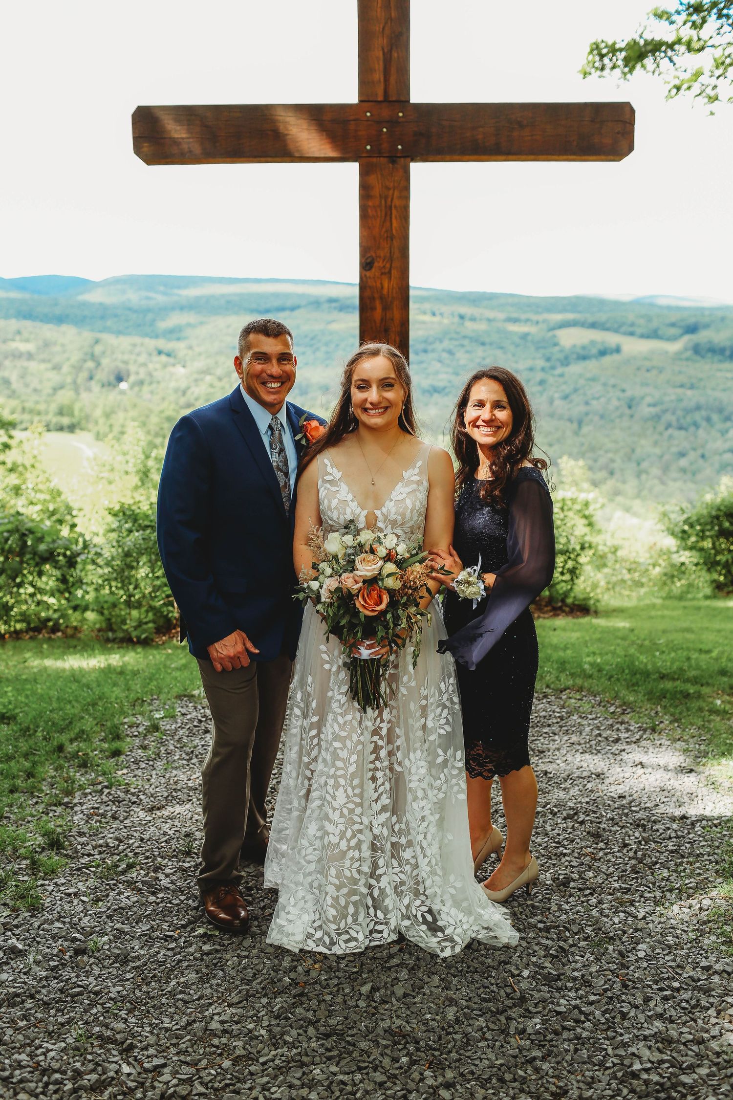 St. Mary's, PA, wedding photography, cross, summer