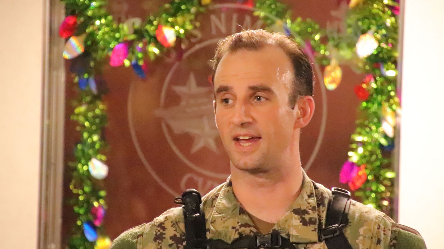 Portcall Productions shipboard photography capturing holiday morale and daily life aboard the aircraft carrier USS Nimitz (CVN-68)