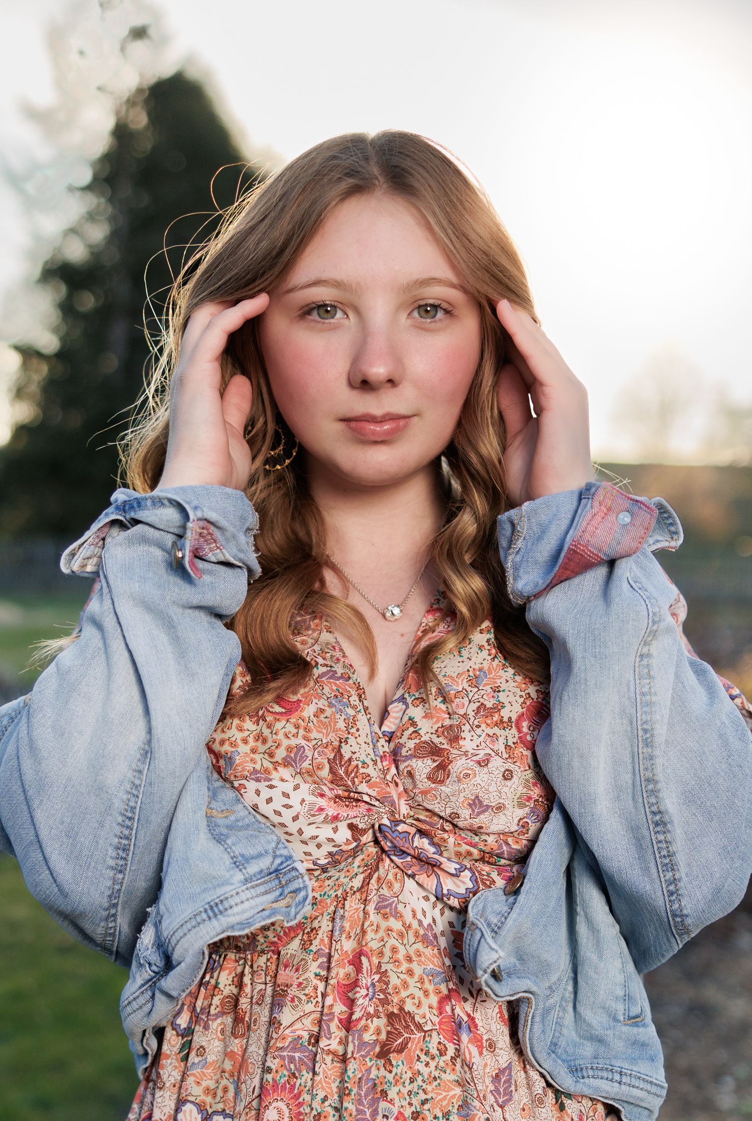 Senior Photoshoot in a garden in Zoar, Ohio
