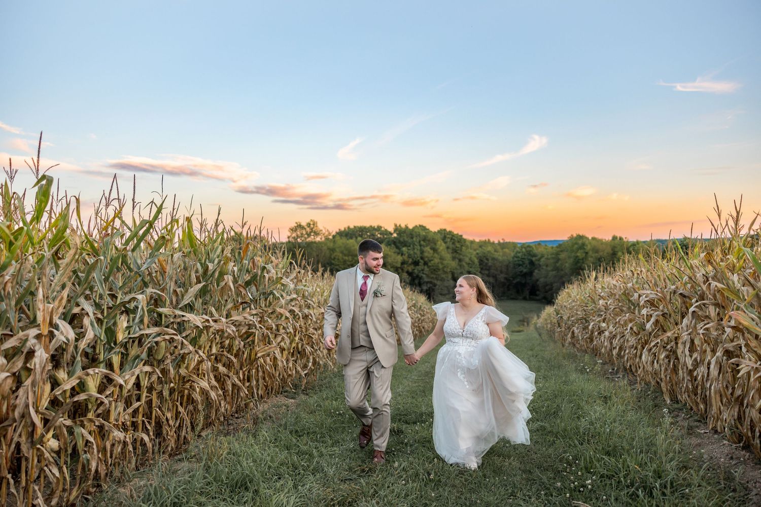 sunset wedding