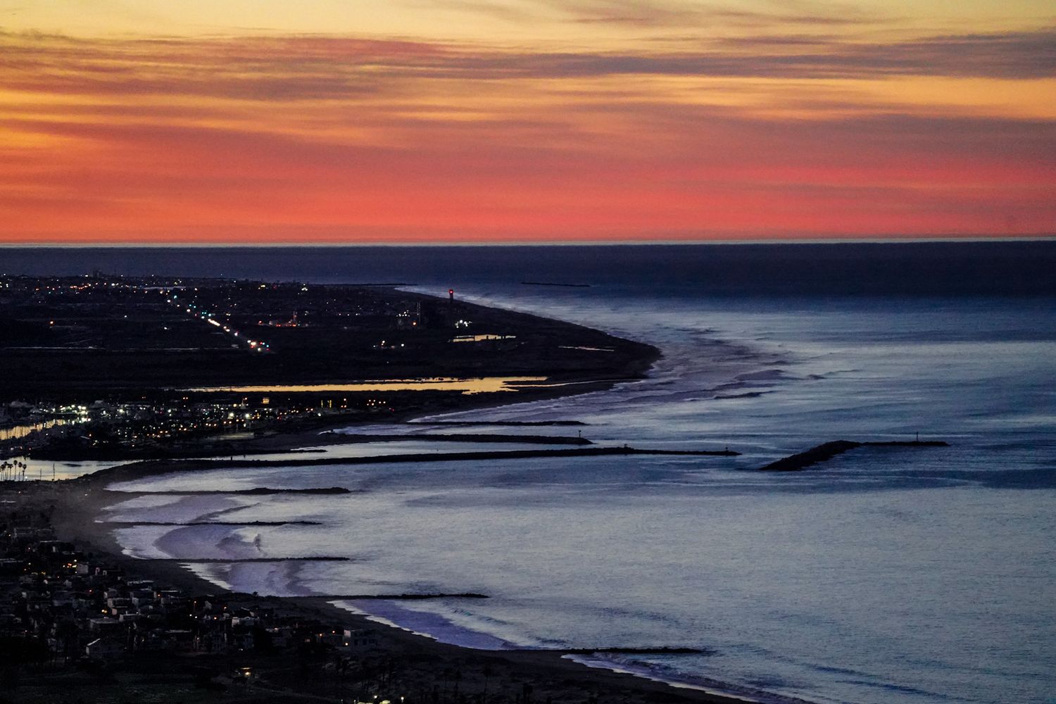 Ventura Sunrise. Father Sierra Cross