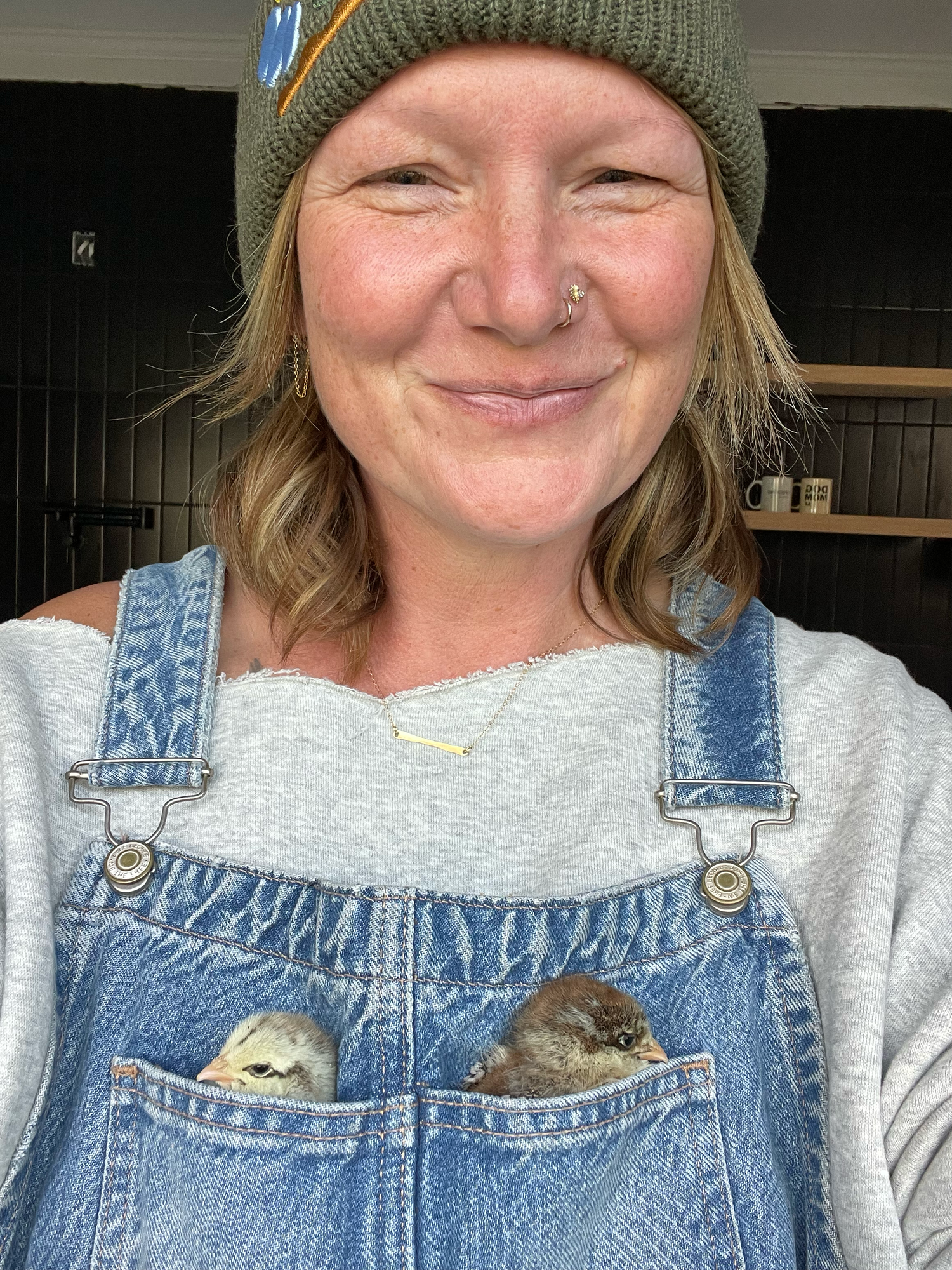 Christina Karst and chickens