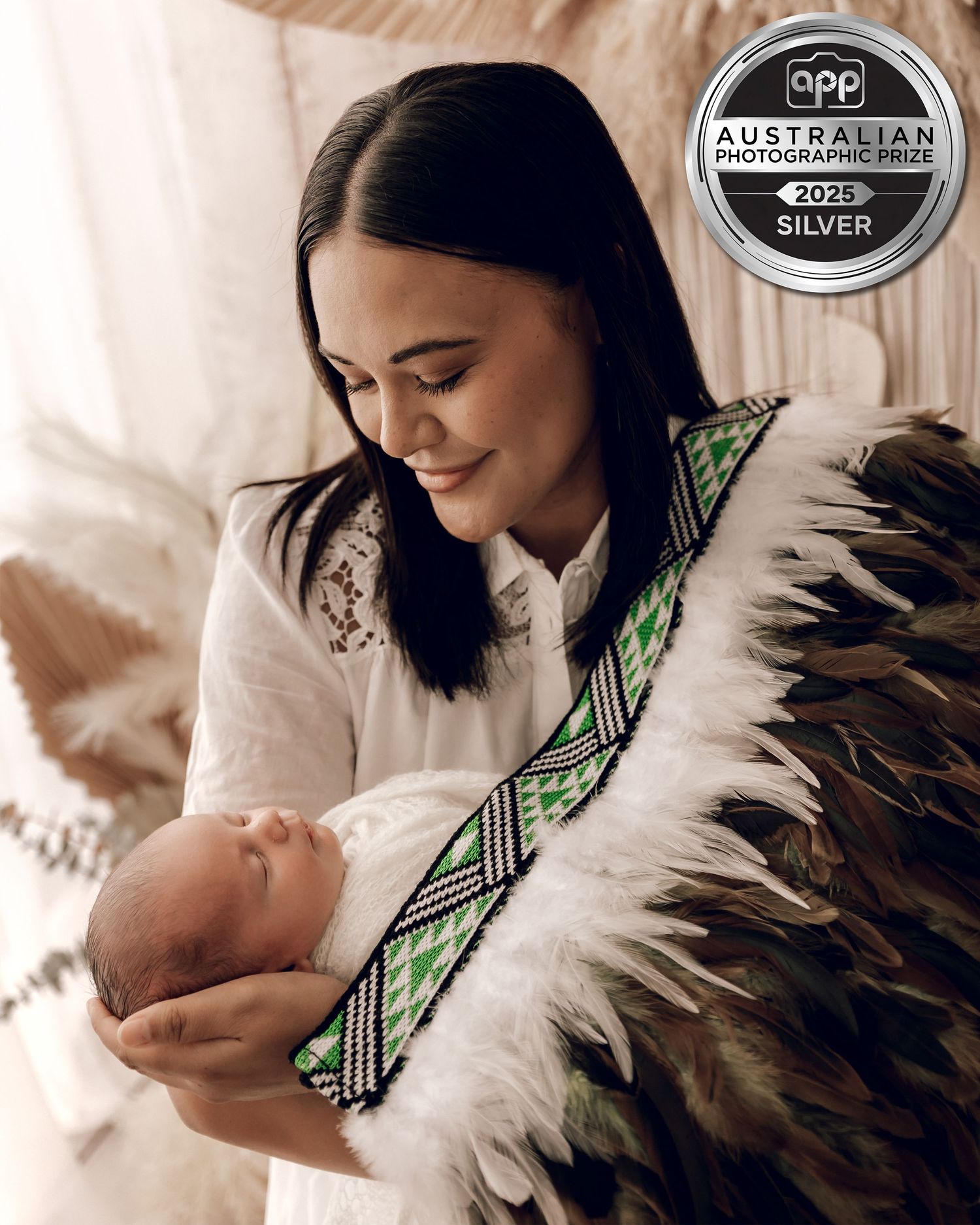 Newborn baby sleeping comfortably in a basket, Townsville Newborn Photography
