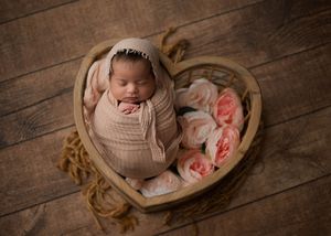 Newborn flowers photography in Leduc Alberta Edmonton